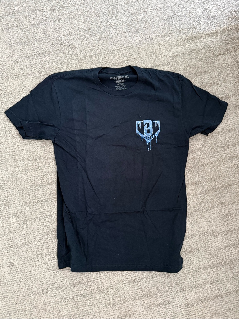 Baseball Lifestyle 101 - Rain Delay Tee - brand new - Navy - M - Picture 2 of 4